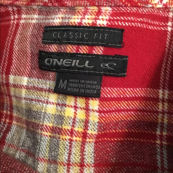 O’Neill Plaid Flannel Shirt Size Med  NWT - Picture 5 of 5